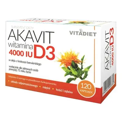 Akavit witamina D3 4000IU x 120 kapsułek