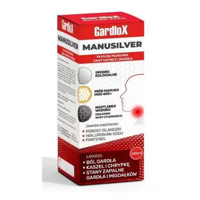 Gardlox Manusilver płyn do płukania jamy ustnej 250ml