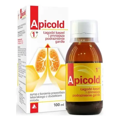 APICOLD 1+ Syrop z korzenia prawoślazu z dodatkiem miodu 100ml