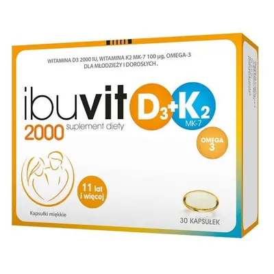 Ibuvit D3 2000 + K2 MK-7 Omega 3 x 30 kapsułek