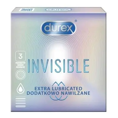 DUREX Invisible prezerwatywy dodatkowo nawilżane x 3 sztuki