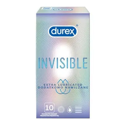 DUREX Invisible prezerwatywy dodatkowo nawilżane x 10 sztuk