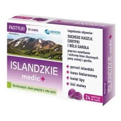 Islandzkie Medic+ x 24 pastylki do ssania