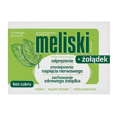 Meliski + Żołądek x 20 pastylek do ssania
