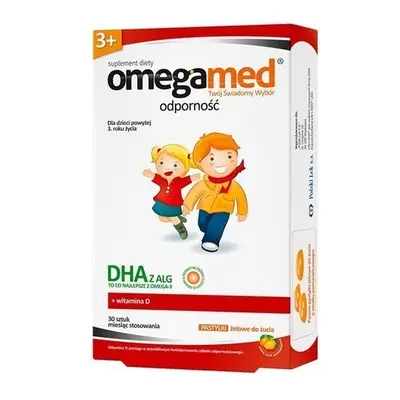 Omegamed odporność 3+ x 30 pastylek żelowych do żucia