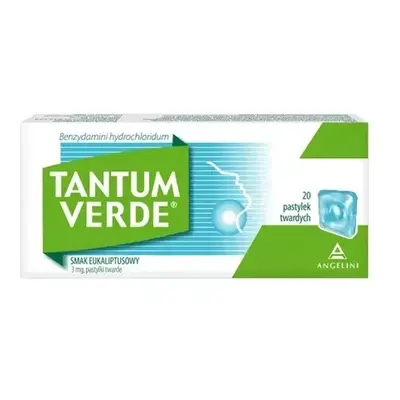 Tantum Verde smak eukaliptusowy x 20 pastylek do ssania