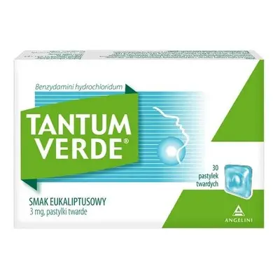 Tantum Verde smak eukaliptusowy x 30 pastylek do ssania
