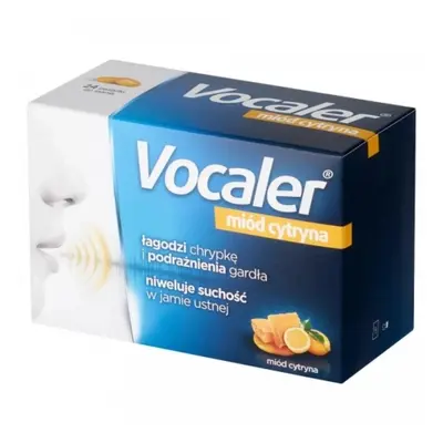 Vocaler miód cytryna pastylki do ssania x 12 sztuk