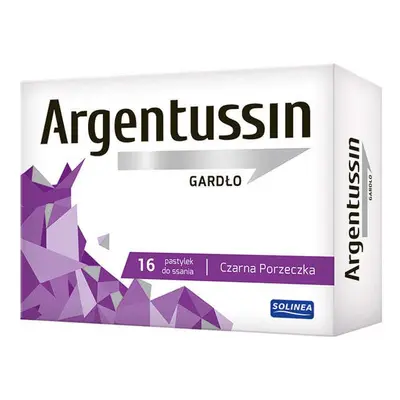 ARGENTUSSIN GARDŁO x 16 pastylek do ssania czarna porzeczka