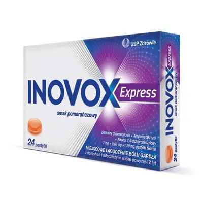 Inovox Express smak pomarańczowy x 24 pastylki do ssania