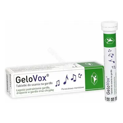 GeloVox porzeczka-mentol x 20 pastylek do ssania