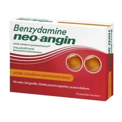 Benzydamine Neo-Angin 3mg smak miodowo-pomarańczowy x 20 pastylek do ssania