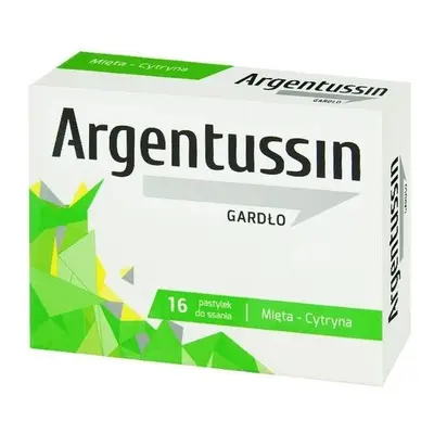 ARGENTUSSIN GARDŁO x 16 pastylek do ssania miętowo-cytrynowe