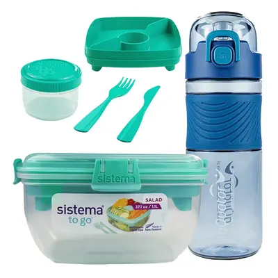 Sistema WYPASIONY ZESTAW Salad śniadaniówka 1100 ml + BIDON Aquator 600 ml