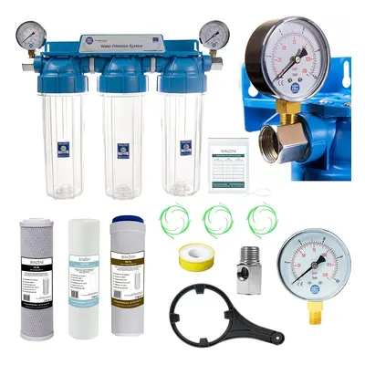 Filtr do wody odżelaziający + manometry INZENI zestaw na żelazo w wodzie