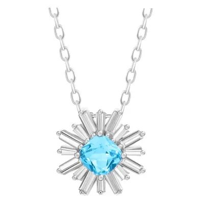 XARA Srebrny naszyjnik, wisiorek blue topaz, celebrytka 2,7 ct.