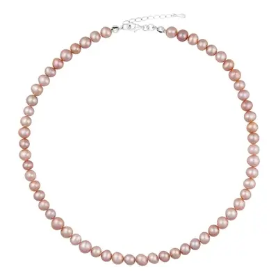 ZELDA Naszyjnik różowe naturalne perły 3w1 obroża choker kolia regulowany