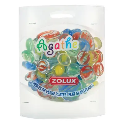 Płaski szklany koralik agat mieszany Zolux