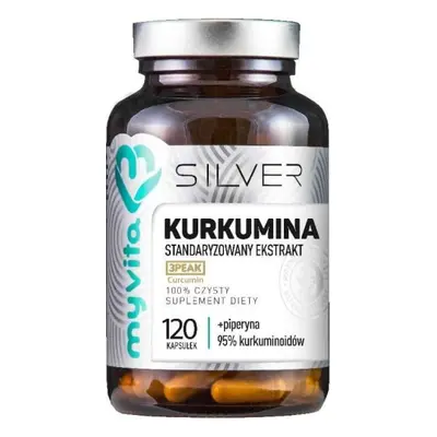 Kurkumina standaryzowany ekstrakt + piperyna 120 kapsułek MyVita Silver Pure