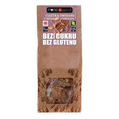 CIASTKA OWSIANE Z MIGDAŁAMI I CZEKOLADĄ BEZ DODATKU CUKRU BEZGLUTENOWE 150 g - PURE&GOOD