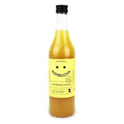 KOMBUCHA Z KURKUMĄ I CYTRYNĄ BIO 500 ml - ZAKWASOWNIA