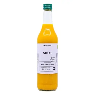 SHOT ROZGRZEWAJĄCY KURKUMA-IMBIR BIO 500 ml - ZAKWASOWNIA