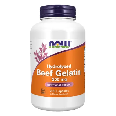 NOW FOODS Beef Gelatin - Żelatyna wołowa 550 mg (200 kaps.)