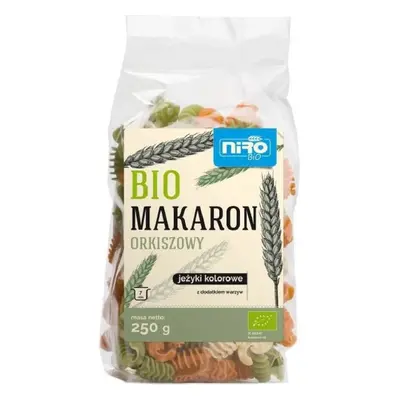 BIO Makaron orkiszowy jeżyki kolorowe 250g NIRO