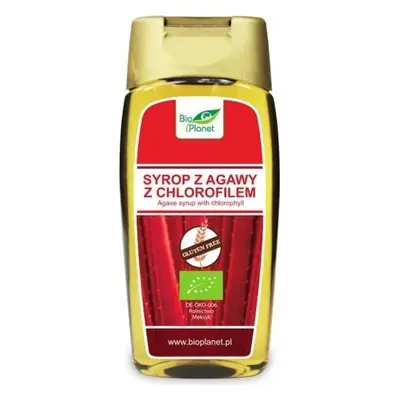 SYROP Z AGAWY Z CHLOROFILEM BEZGLUTENOWY BIO 350 g (250 ml) - BIO PLANET