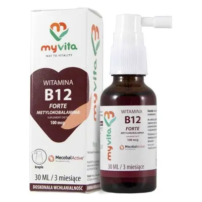 Witamina B12 forte Metylokobalamina 100mcg krople 30ml MyVita