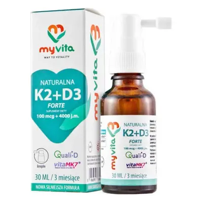 Witamina K2 + D3 w płynie 100 mcg + 4000 j.m. 30ml MyVita