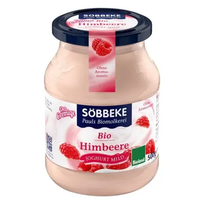 JOGURT MALINOWY 7,5% BIO 500 g (SŁOIK) - SOBBEKE