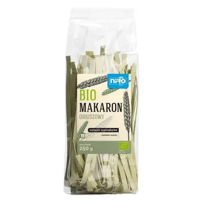 BIO Makaron orkiszowy wstążki szpinakowe 250g NIRO