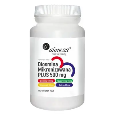 Diosmina mikronizowana plus hesperadyna witamina C rutyna 500 mg 100 tabletek Aliness