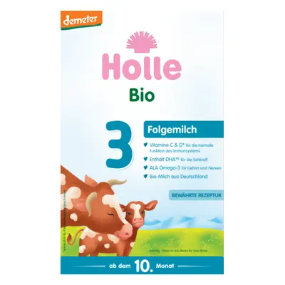 MLEKO KROWIE 3 NASTĘPNE DLA NIEMOWLĄT PO 6 MIESIĄCU BIO 400 g - HOLLE