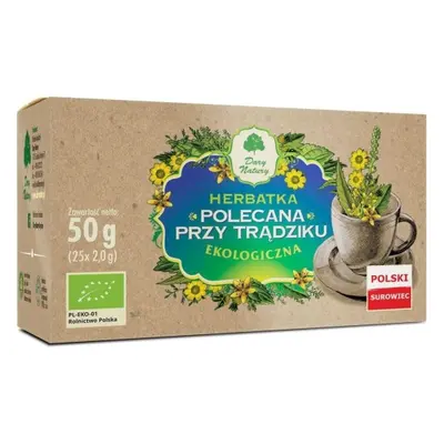 HERBATKA POLECANA PRZY TRĄDZIKU BIO (25 x 2 g) - DARY NATURY