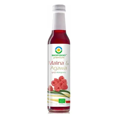 SYROP MALINA Z AGAWĄ BIO 250 ml - BIO FOOD