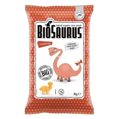 Chrupki kukurydziane Dinozaury o smaku ketchupowym bezglutenowy BIO 30 g Cibi