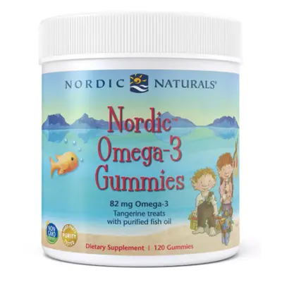 Nordic Naturals Omega-3 Gummies 82mg - 120 żelek o smaku mandarynkowym