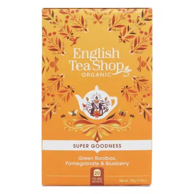 Zielona herbata rooibos, granat i jagoda 20x1,75 g BIO 35 g English Tea Shop