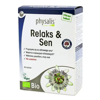 TABLETKI NA RELAKS I SEN BIO 45 szt. - PHYSALIS