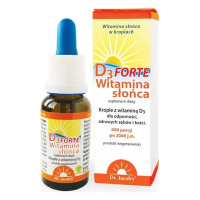 Witamina Słońca D3 2000IU forte krople 20ml DR. JACOB'S