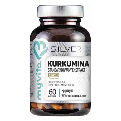 Kurkumina standaryzowany ekstrakt + piperyna 60 kapsułek MyVita Silver Pure