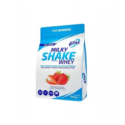 6PAK Milky Shake Whey 700g białko WPC o smaku truskawkowym