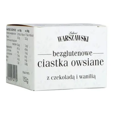 ŁAKOĆ WARSZAWSKI - Ciastka owsiane z czekoladą i wanilią bezglutenowe 150g