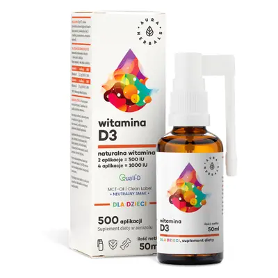 Witamina D3 dla dzieci MCT aerozol (50 ml)