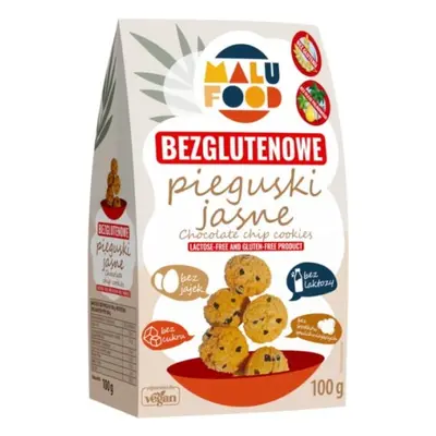 MALU FOOD Ciastka Pieguski jasne bezglutenowe bez cukru 100g