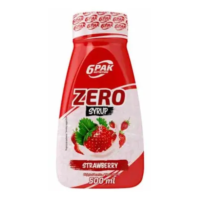 6PAK Syrop Zero 500 ml o smaku truskawkowym