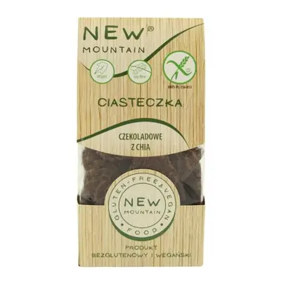 CIASTKA OWSIANO - CZEKOLADOWE Z CHIA BEZGLUTENOWE 200 g - NEW MOUNTAIN