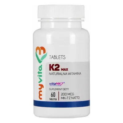 Witamina K2 MK-7 K2 MK7 MAX 200mcg z natto K2MK7 60 tabletek MyVita